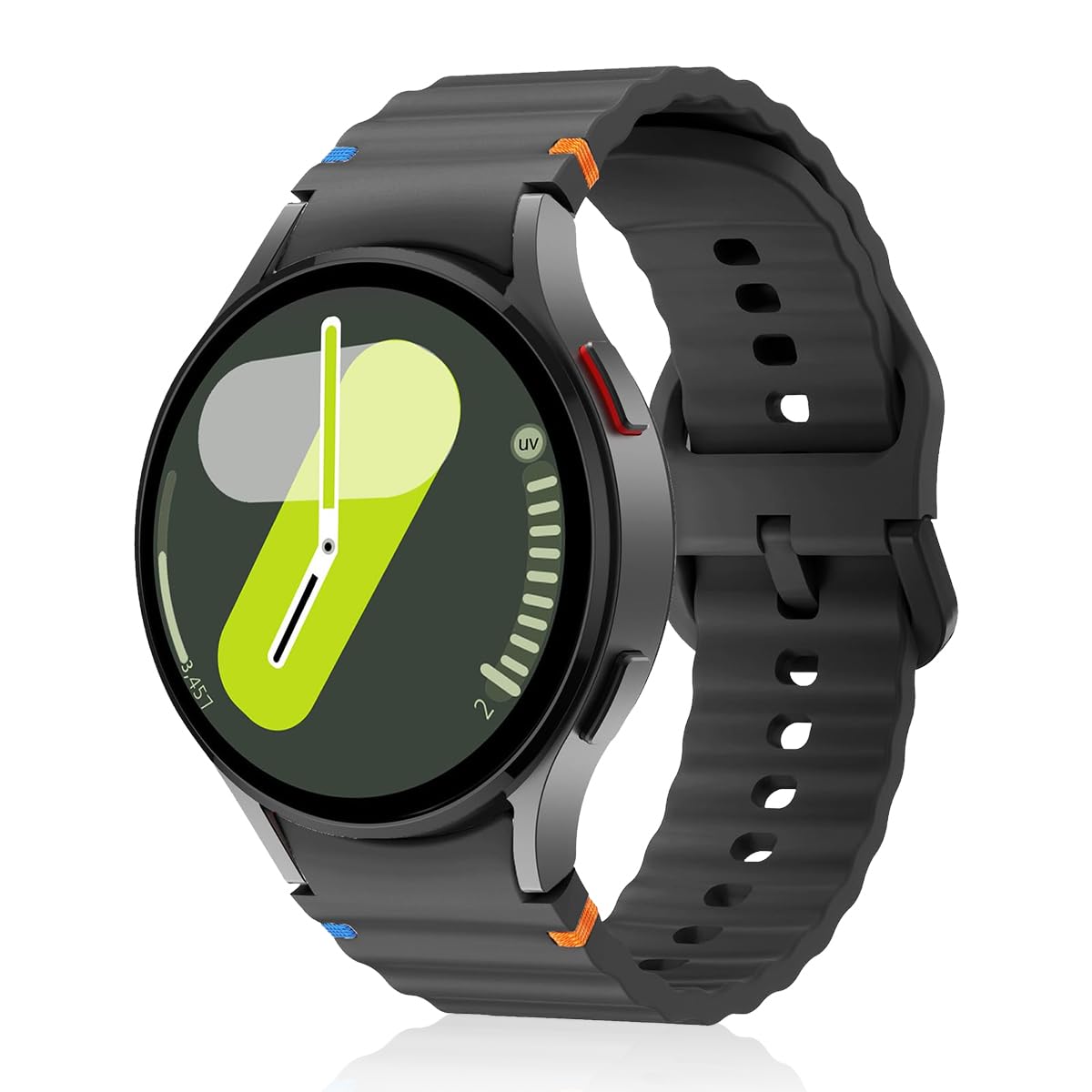 ZORBES Silicone Watch Band for Samsung Galaxy Watch 7 40mm/44mm, Fashion Men Women Black Universal Lightweight Sweatproof Smart Watch Band for Galaxy Watch FE 40, 7, 6, 5 4, Only Silicone Watch Band ZORBES Silicone Watch Band for Samsung Galaxy Watch 7 40mm/44mm, Fashion Men Women Black Universal Lightweight Sweatproof Smart Watch Band for Galaxy Watch FE 40, 7, 6, 5 4, Only Silicone Watch Band